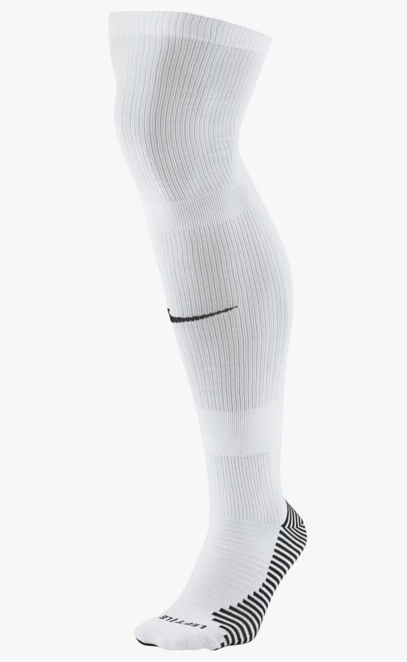 Nike MatchFit Knee-High Soccer Socks, XS, White
